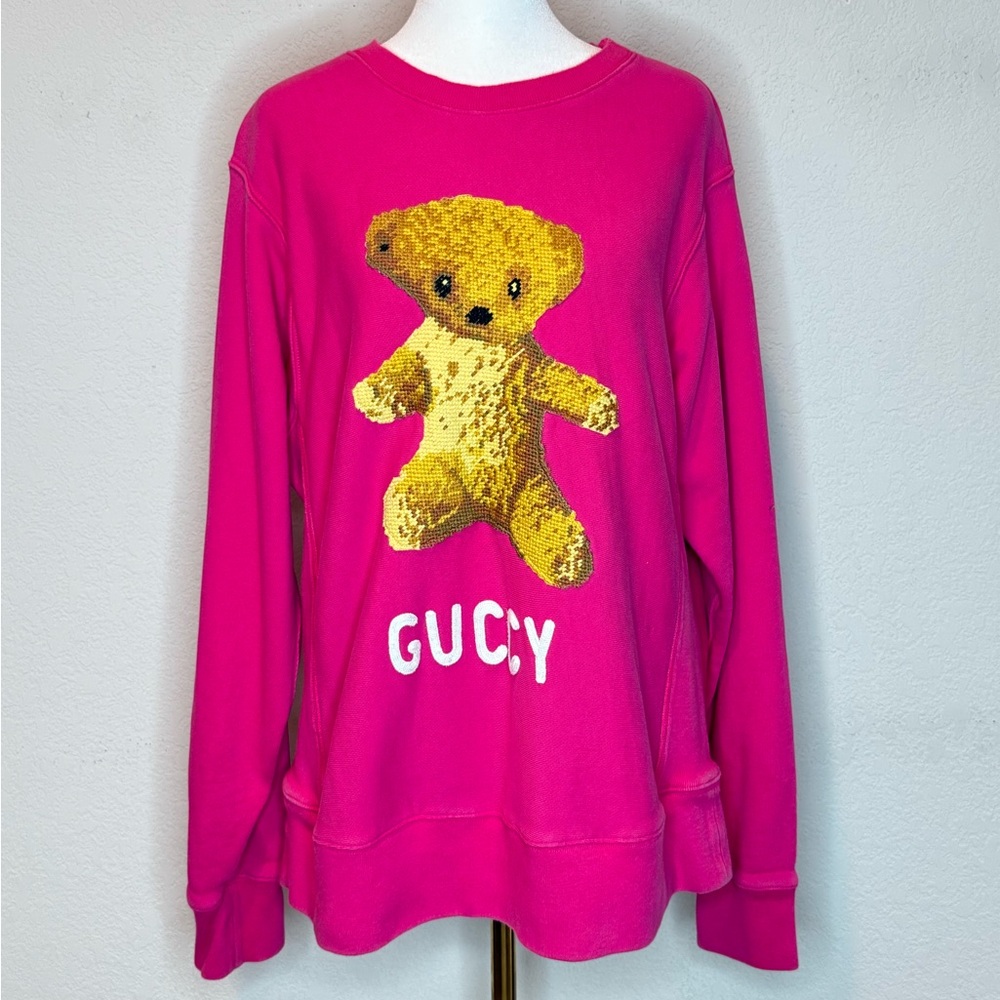 Gucci Fuchsia Sweatshirt with Teddy Bear
